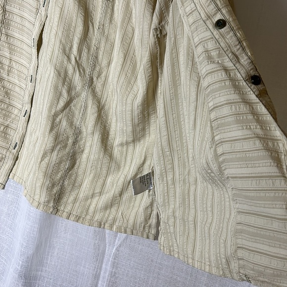 Claire France embroidered boho western shirt ,2X, cuff,multi print,seersucker EC - Picture 11 of 14